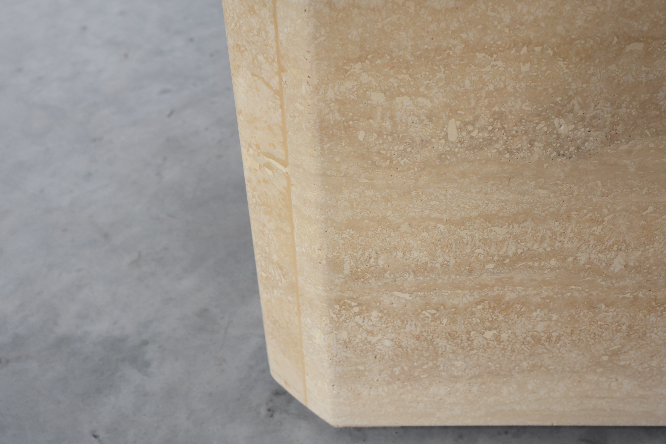 Mid-century square travertine coffee or side table, Italy 1960sthumbnail